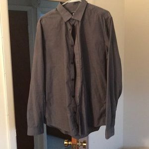 H&M Charcoal Gray Button Down Shirt